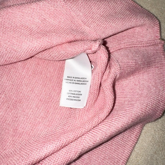 Kenneth Cole New York Polo Sweater Shirt Men's Size M Pink Heathered Knit - Picture 10 of 12
